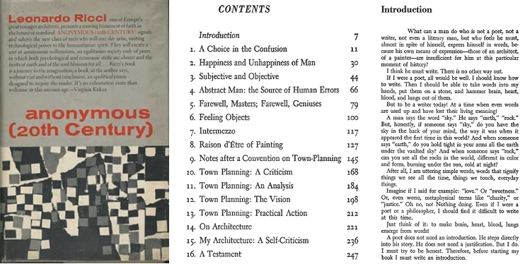 anonymous (20Century) book cover and first two pages